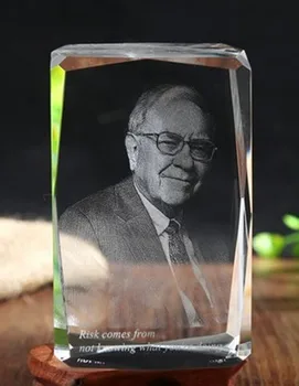 

Warren Buffet best gift limited edition Decor 3D Crystal Image handiwork --BEST Business birthday gifts