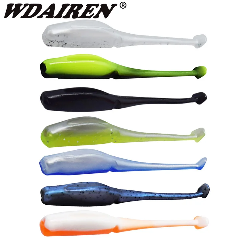 

20pcs/lot Wobblers Fishing Lures 55mm 1g Easy Shiner jig Swimbaits Silicone Soft Bait Double Color Carp Artificial Soft Lure