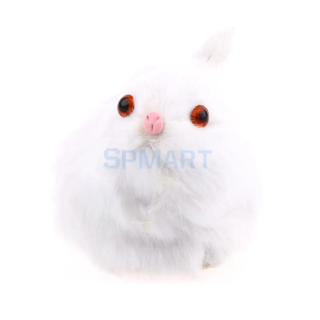 Lifelike Simulation Plush Stuffed Rabbit Hare Bunny Animals Model Figure Plush Figures Soft Toy Home Decoration White