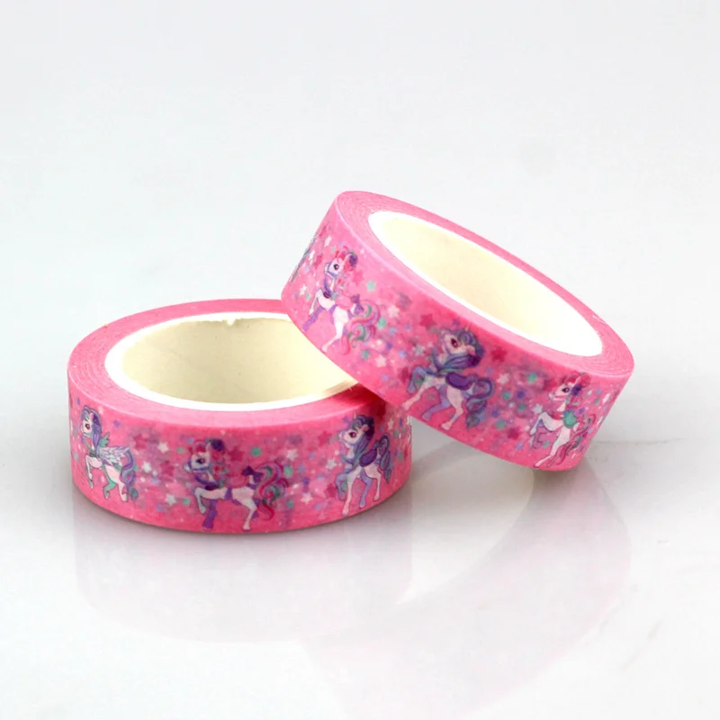 

Lovely Pink Unicorn Washi Tape Japanese 10m Kawaii Scrapbooking Tools Masking Tape Christmas Photo Album Diy Decorative Tapes