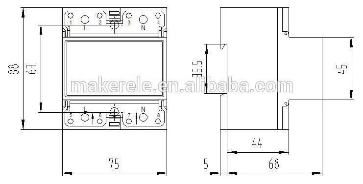 20(120) 230V Modbus-RTU MK-LEM011GC доступный счетчик энергии цена, modbus Электрический счетчик энергии