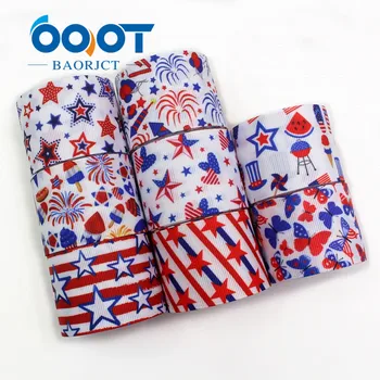 

OOOT BAORJCT I-19306-523,38mm,10yards geometric Thermal transfer Printed grosgrain Ribbons,bow cap DIY accessories decorations
