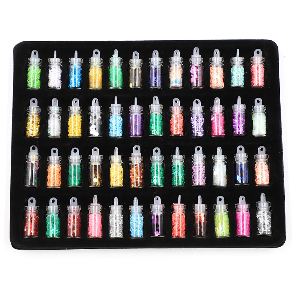 

YOOAP 48Pcs Slime Supplies for Filler Fluffy Clay Slime Box Toys for Children Charms Slimes Kit DIY Sequins Glitter Accessories