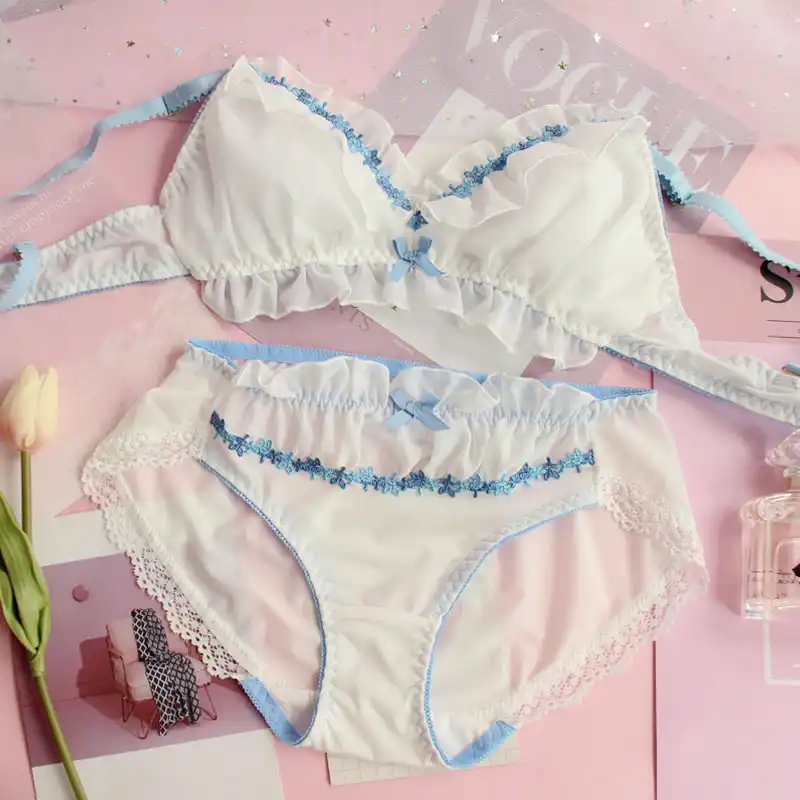 white bra and pants set