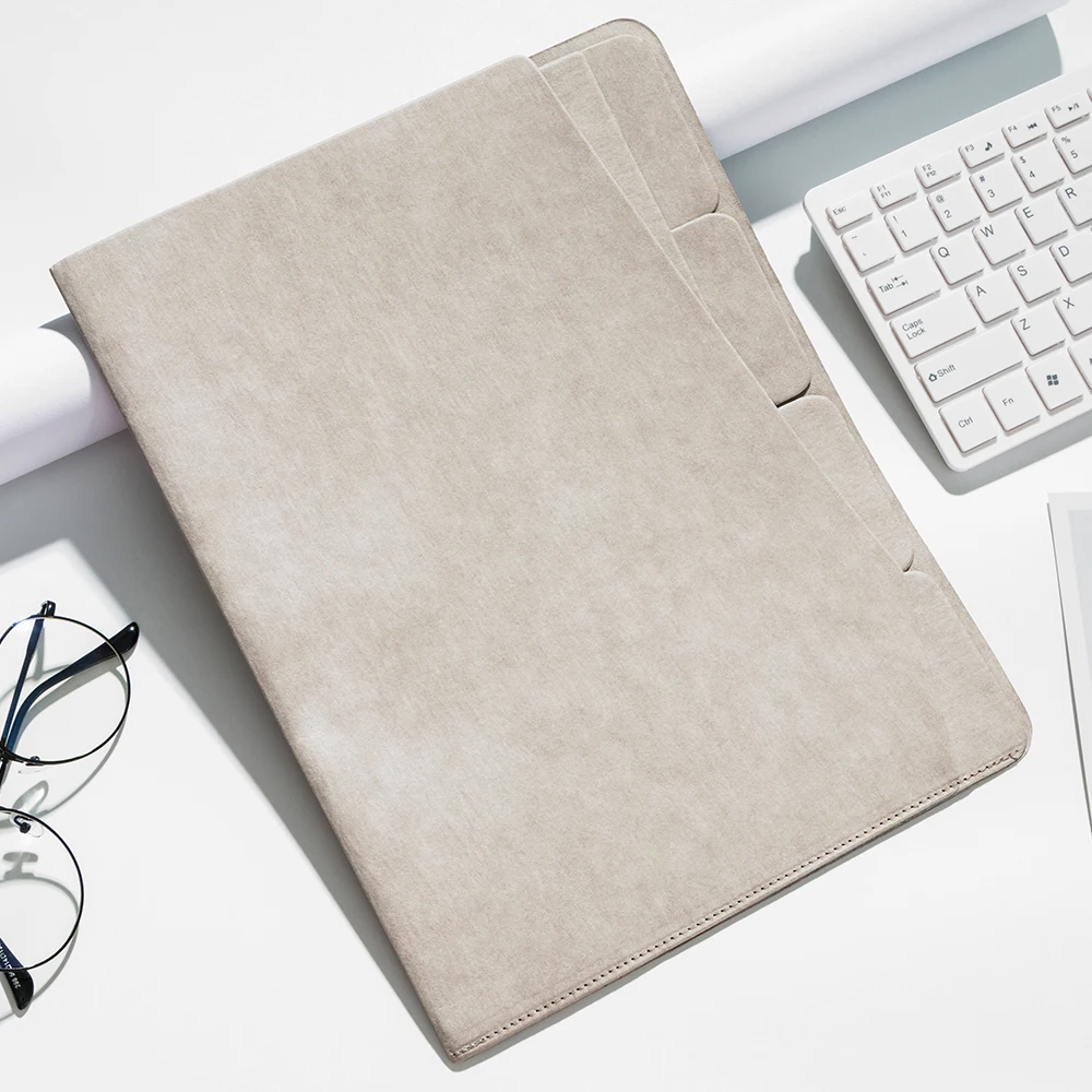

TIANSE 1PC Simple Solid A4 Big Capacity Document Bag V-Kraft Washed Kraft Paper A4 Multi-Page Folder waterproof (31.5*21.8*0.2)