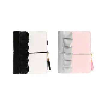 

2019 Lovedoki New Arrive Creative Lotus leaf Style Pink Blue Ruffle A6 Binder Note Book DIY Spiral Notebook