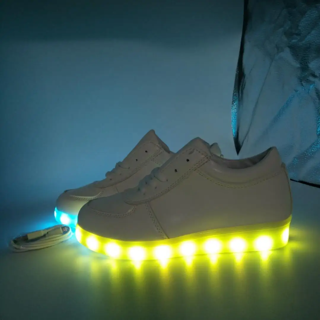 KRIATIV/; USB зарядка; Размеры 25-43; детская обувь со светодиодной подсветкой; Светящиеся кроссовки для девочек и мальчиков