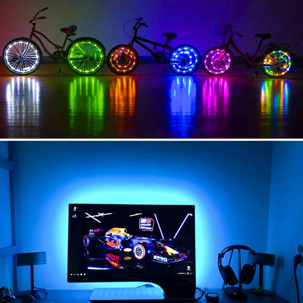 DC5V USB Светодиодная лента гибкий светильник 5050 RGB мини 3Key 17Key RF ИК пульт IP65 50 см 1 м 2 3