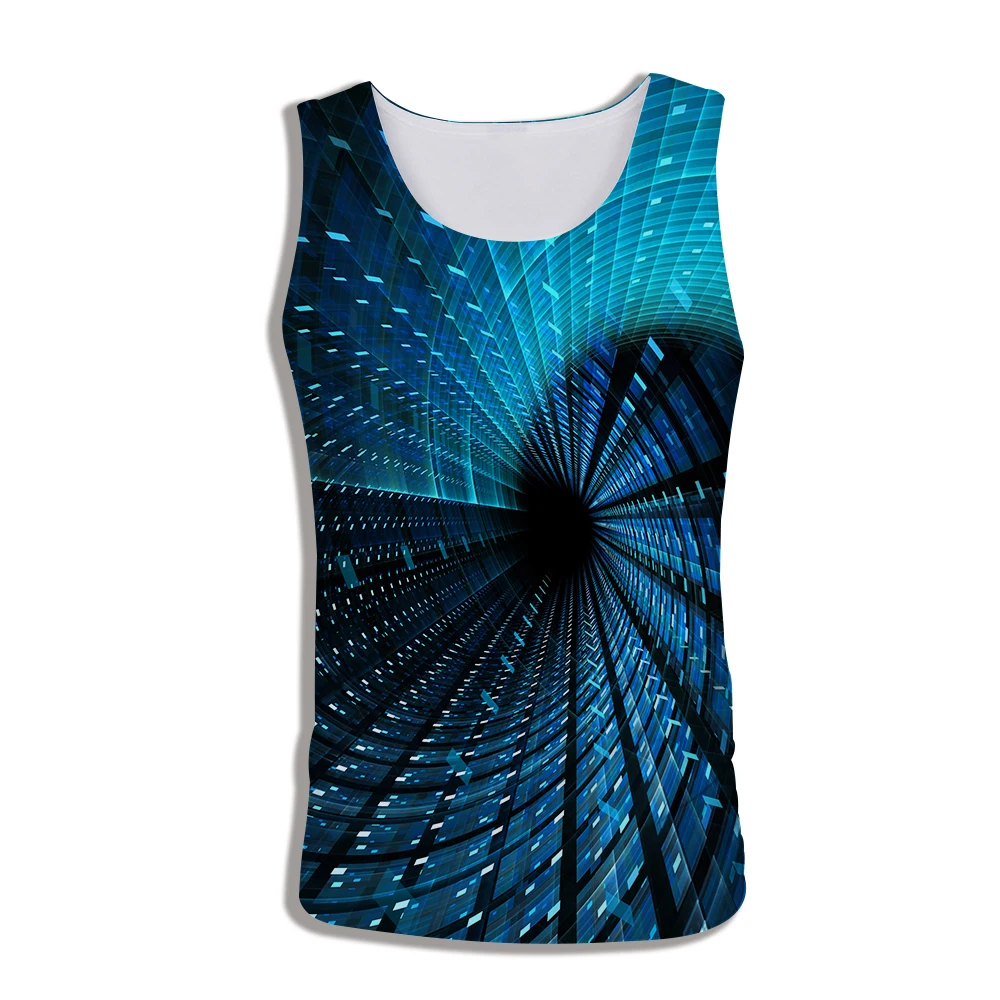 

2019 MEN vest summer fashion geometry 3D vest printing polygon multi-code MAN new clothing Harajuku men's vest 3D Tank Tops