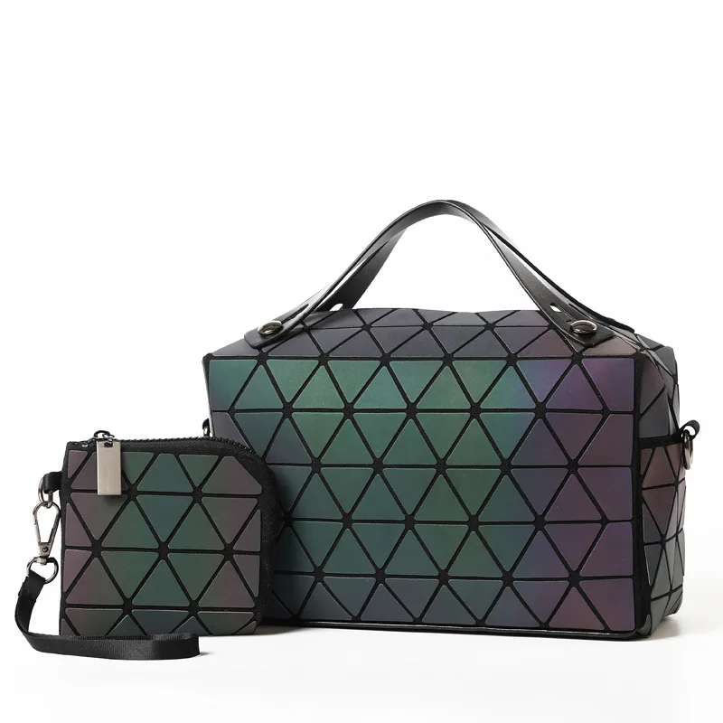 

2pcs Japan Women Bags sac Geometry Ladies shoulder Bag Women's handbags Tote Bags Folding crossbody bag female Purses 2019