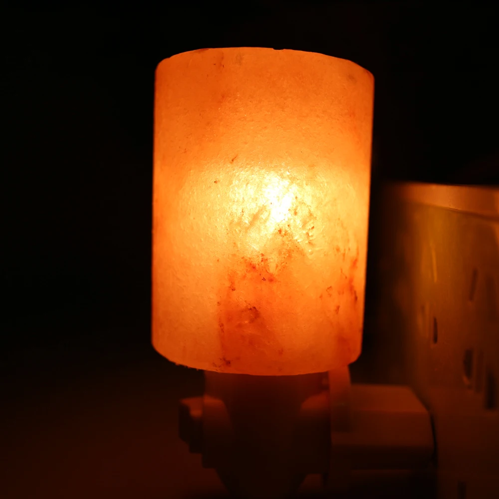 HoneyFly15W натуральный кристалл лампа из гималайской соли 110 В/220 В очиститель воздуха Хрустальная каменная соль прикроватная ночник с настенной вилкой лампа