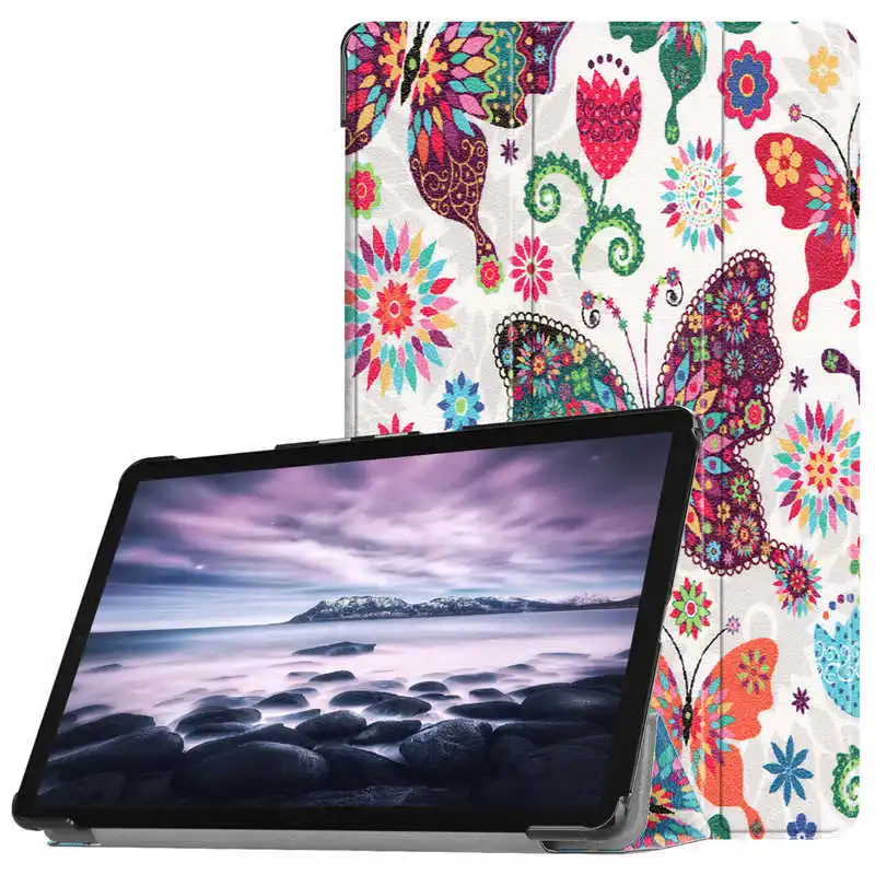 

Magnet Smart Sleep Wake Up Cover For Samsung Galaxy Tab A 10.5 2018 SM-T590 SM-T595 T590 T595 Case + Film Stylus Pen