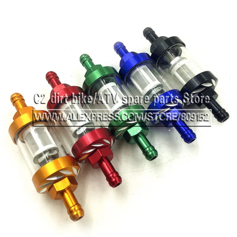 10x Universal Gas Fuel Oil Filter For Motorcycle Moped Scooter Go Kart Dirt Bike