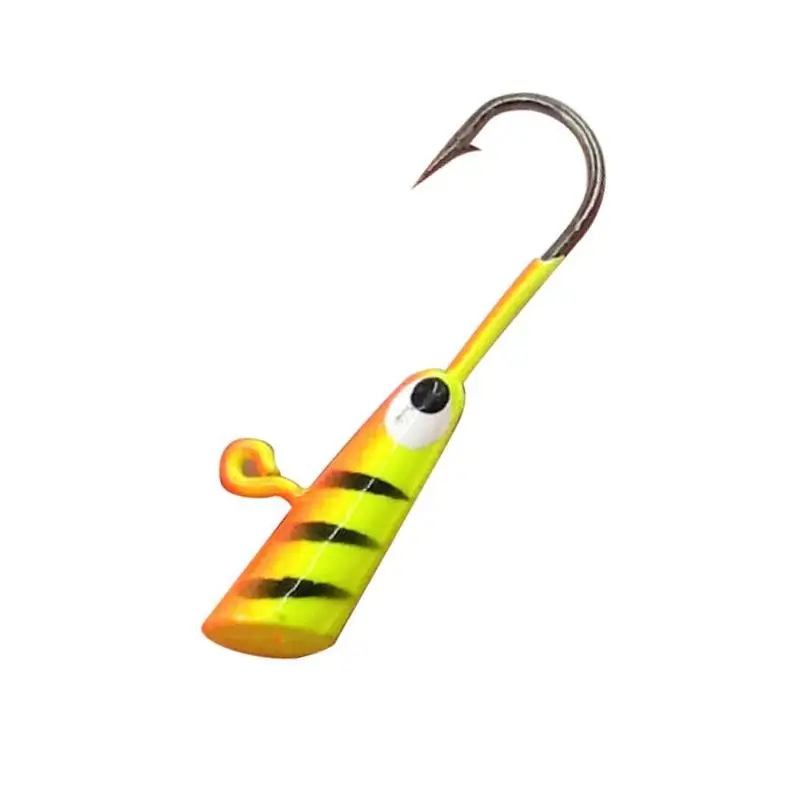 5Pcs/Pack 1.8G 29Mm Fishing Jig Head Hook Hard Bait Metal+ lead Lures Ice Jig Wobbler Lead Jig Fishing Hooks#8