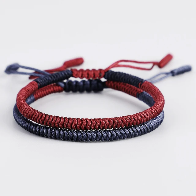 2pcs Set Multi Color Tibetan Buddhist Handmade Knots Lucky Rope 2pcs Set Multi Color Tibetan Buddhist Handmade Knots Lucky Rope Bracelet Monks Blessed Bracelets