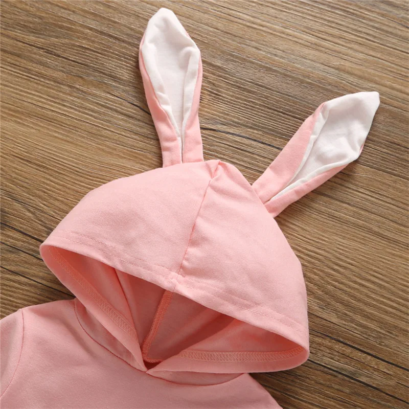 Толстовки с капюшоном для новорожденных мальчиков и девочек, комбинезон с длинными рукавами, одежда для детей 0-24 месяцев, Пасхальный кролик