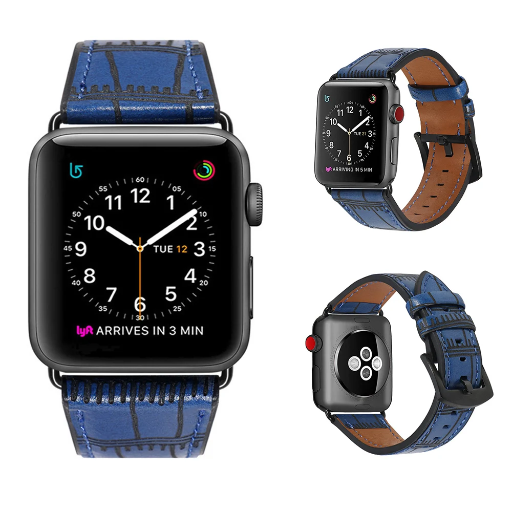 

Leather Watchband for Apple Watch Band 38mm 42mm Strap for iWatch 40mm 44mm Series 1 2 3 4 Fashion Genuine Leather Bracelet Band