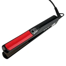 Электрический утюжки для выпрямления волос цифровой ЖК-дисплей Дисплей Титан титановые пластины плоское железо Керамика выпрямители для волос Стайлинг инструменты с Европейским штекером