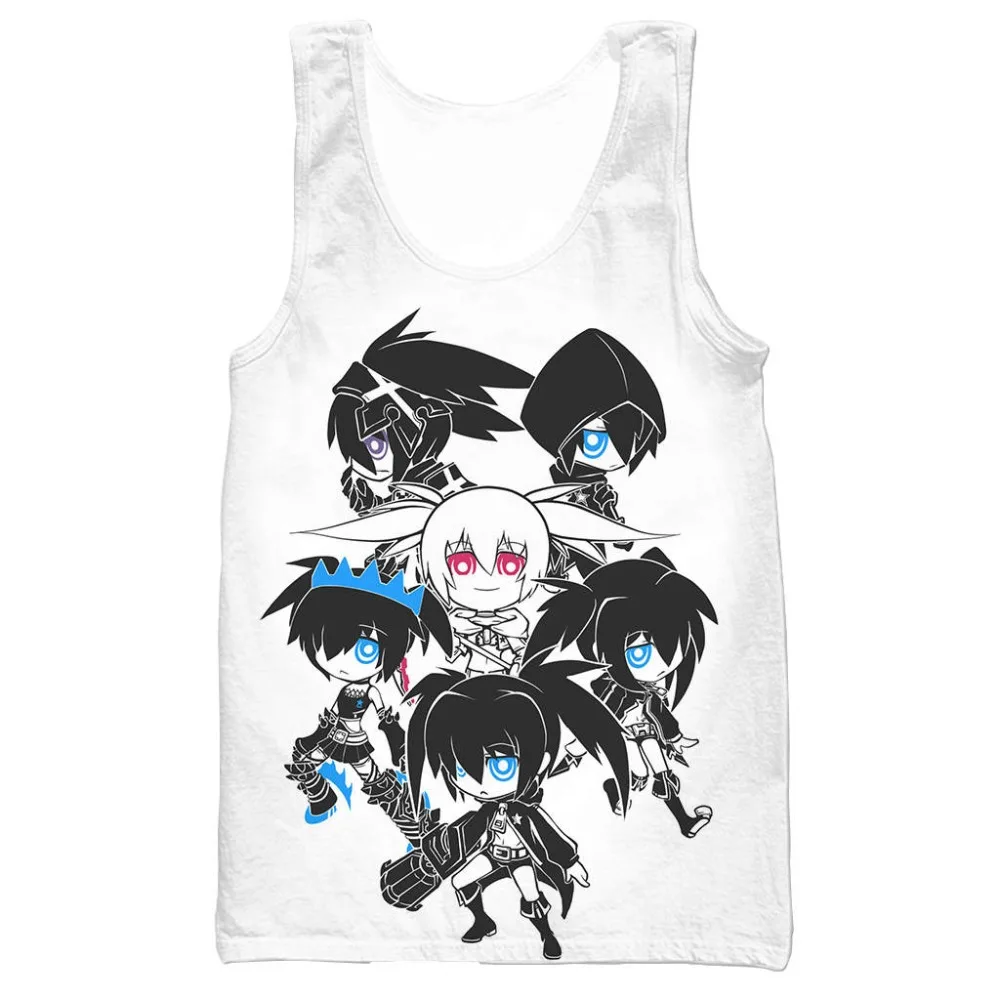Аниме BLACK ROCK SHOOTER 3D Печатный Топ на бретелях для мужчин модный крутой летний топ на бретелях для работы Мужские Женские топы на бретельках