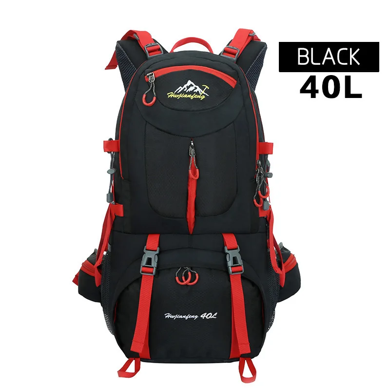 black 40L Большая вместительная сумка для скалолазания 40л 50л 60л Многофункциональный рюкзак для охоты и пешего туризма спортивные сумки для отдыха на природе походный рюкзак - Цвет: black 40L