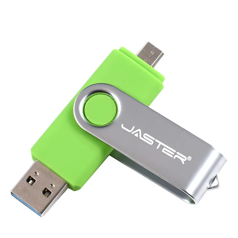 JASTER USB 2,0 Смартфон Android OTG USB флеш-накопитель для Android/PC карта памяти 4 ГБ 8 ГБ 16 ГБ 32 ГБ 64 ГБ 128 ГБ - Цвет: Green