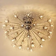 

2017 European new living room lights romantic warm bedroom restaurant lights dandelion LED crystal ceiling lamps