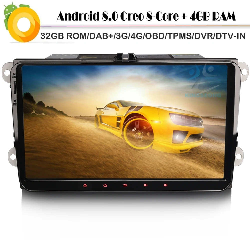 

8-Core Android 8.0 DAB+Bluetooth Head Unit Car GPS Navigation Sat Nav for SEAT Leon Mk2 Toledo WiFi 3G 4G BT USB SD OBD DVT-IN