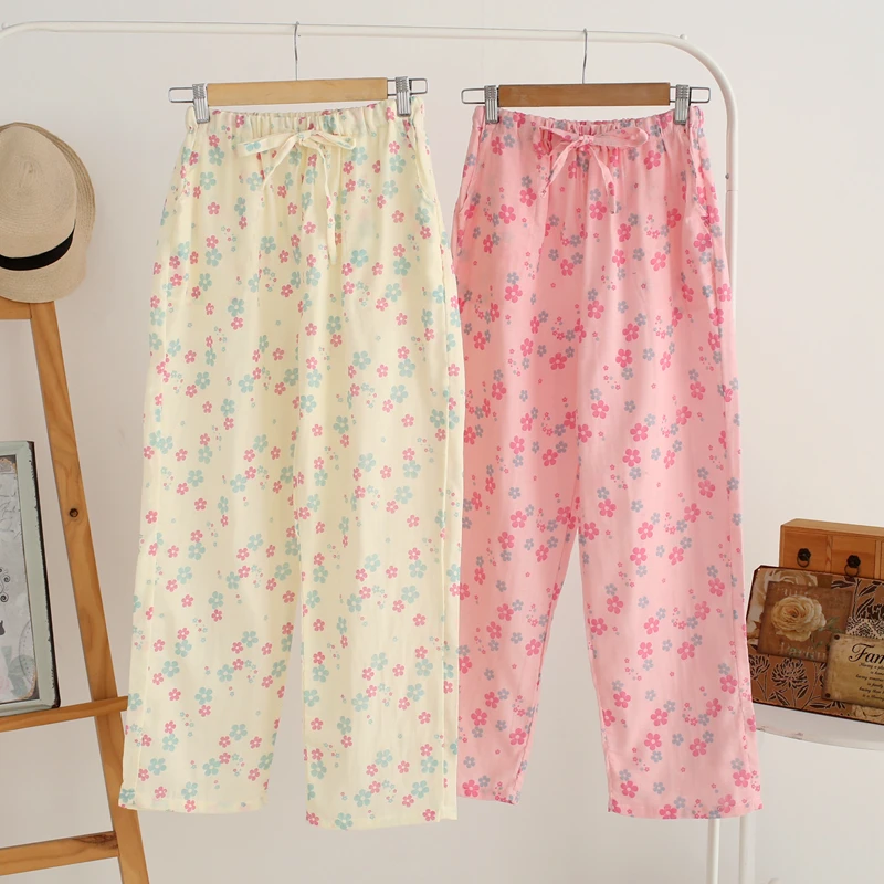 Женские шорты пижамы брюки женские летние хлопковые домашние штаны свободные брюки весенние штаны для сна Домашняя одежда S0140