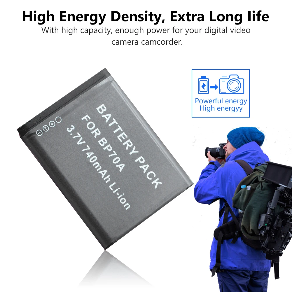Аккумуляторная батарея BP70A для Samsung SL50 SL600 SL605 SL630 ST61 ST65 ST66 AQ Series AQ100 MV800 740