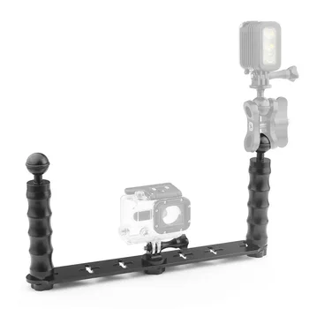 

High Quality CNC Aluminum Diving Camera Double+Single Arm Handle Bracket SC04