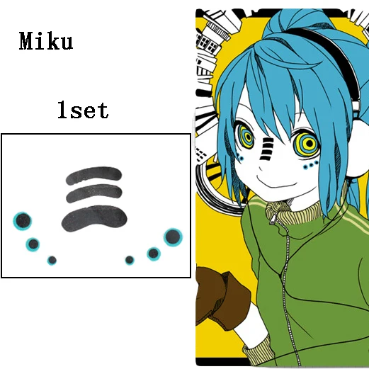 Brdwn VOCALOID Miku Rin/Len Luka Gakupo Gumi Cosplay Tattoo Stickers |