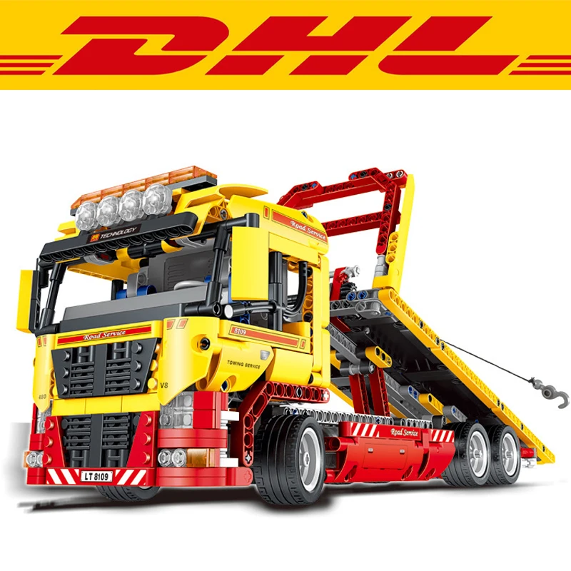 

2017 New 1115Pcs Technic series Figures Flatbed Truck Model Building Kit Blocks Bricks Toy For Children Gift Compatible 8109