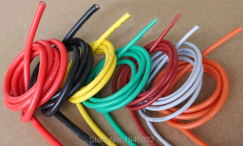 22 AWG гибкий силиконовый провод RC кабель 22AWG 60/0. 08TS OD 1,7 мм луженая медная проволока с 10 цветами на выбор