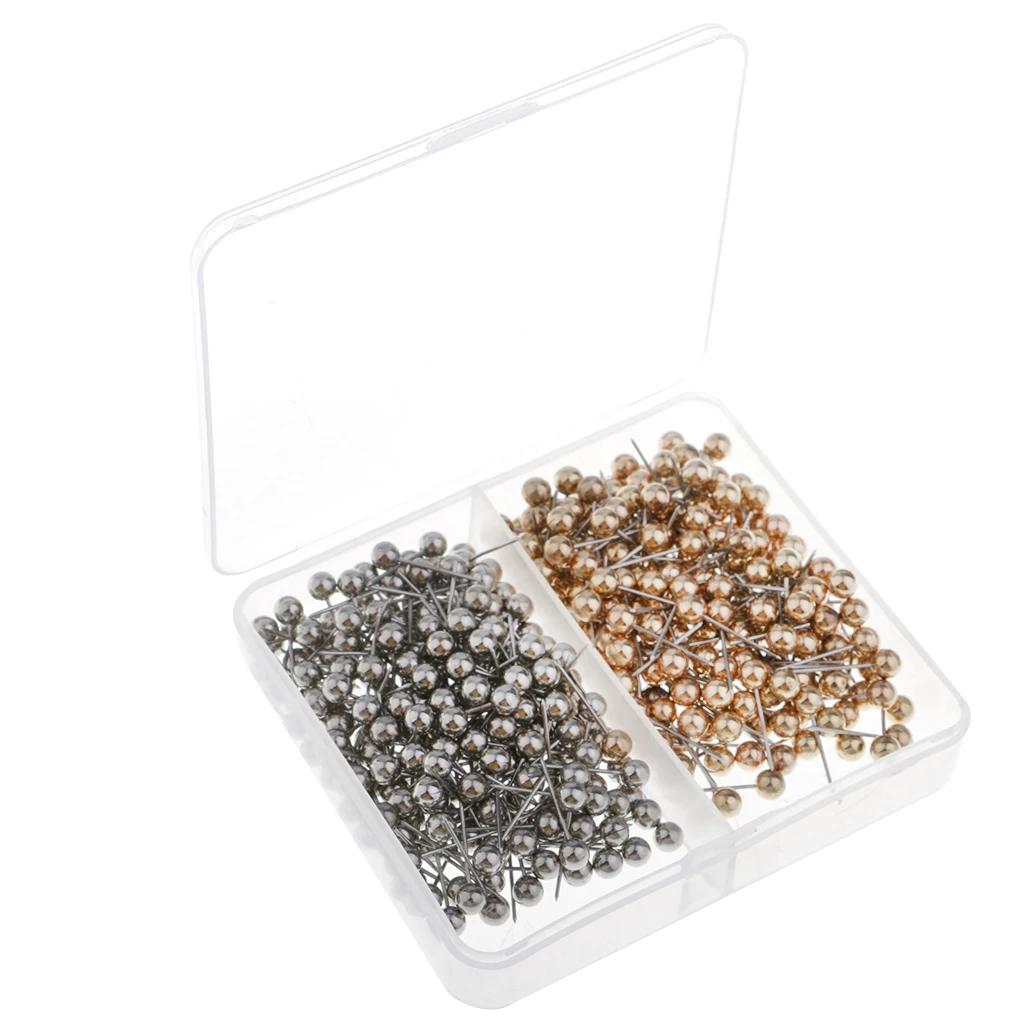 400 Pieces Push Pin Thumb Tack Message Board Pushpin  Head With Steel Point Notice Office Schools