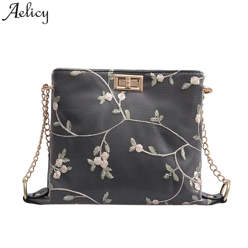Aelicy роскошная женская сумка с кружевными цветами для девочек через плечо из