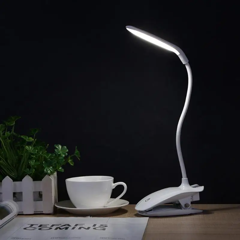 

Desk lamp USB LED Table Lamp Eye Protection Bed Reading Book Light with Clip LED Desk Lamp Desktop Touch Flexible Light 3 Modes