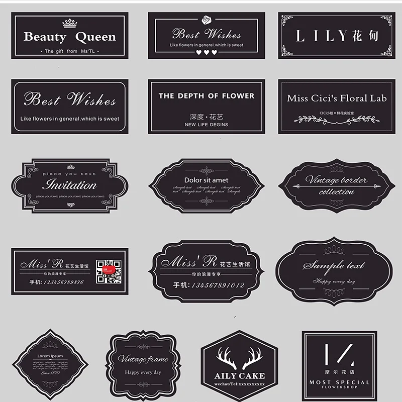 

DIYCrafts Kraft& Clear PVC paper Customize Sticker label For Gift Box and FOOD Packet 500pcs/1lot Can custom NO extra co