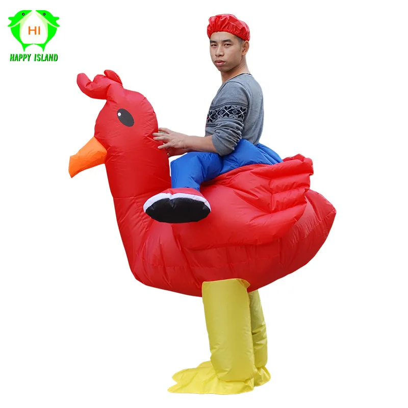 Красный надувной член Рождественский костюм Большой для взрослых косплей на