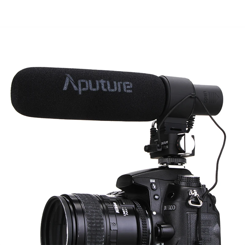 Aputure V-MIC D2 Регулируемая чувствительность Направленная Конденсатор Shotgun видео
