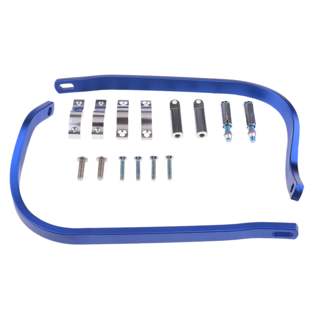 2 шт. кисти бар Алюминий перекладина для щит для мотоцикла Руль 30x20 см синий