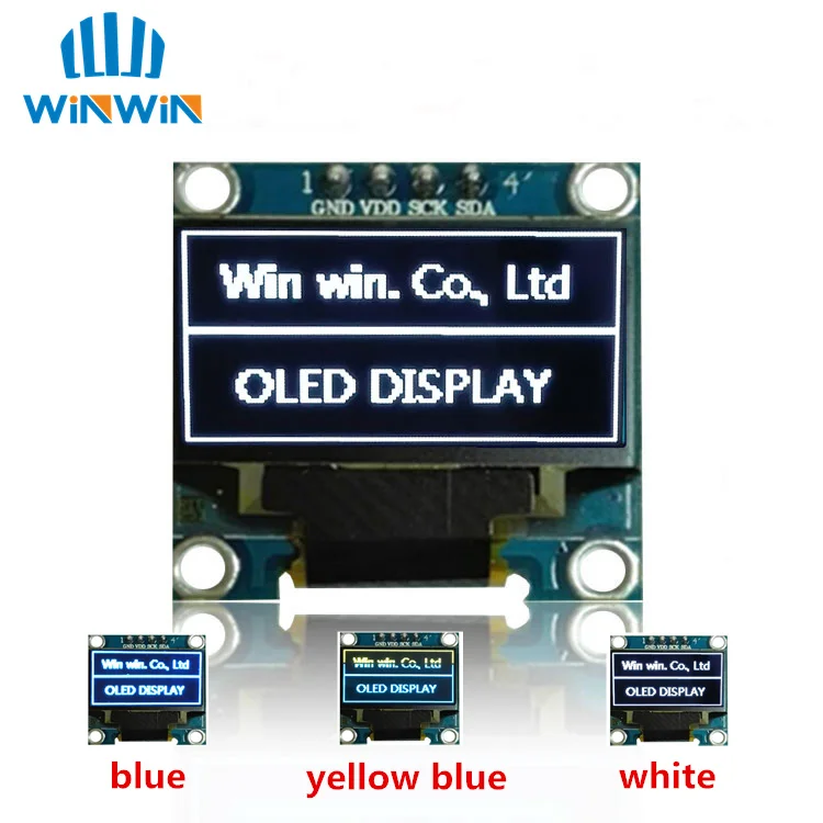 Новинка последовательный модуль OLED 0 96 дюйма IIC белый/синий/желтый 128X64 I2C SSD1306 12864