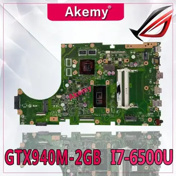

Akemy X756UB MAIN_BD./I7-6500U GTX940M-2GB Mainboard For Asus X756U X756UXM K756U X756UB laptop motherboard test ok DDR4