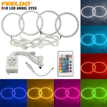 

FEELDO 1set Colorful 5050 RGB LED FLASH ANGEL EYES HALO RINGS For BMW 3 Series E46 (2Doors/ Convertible) 1999-2001