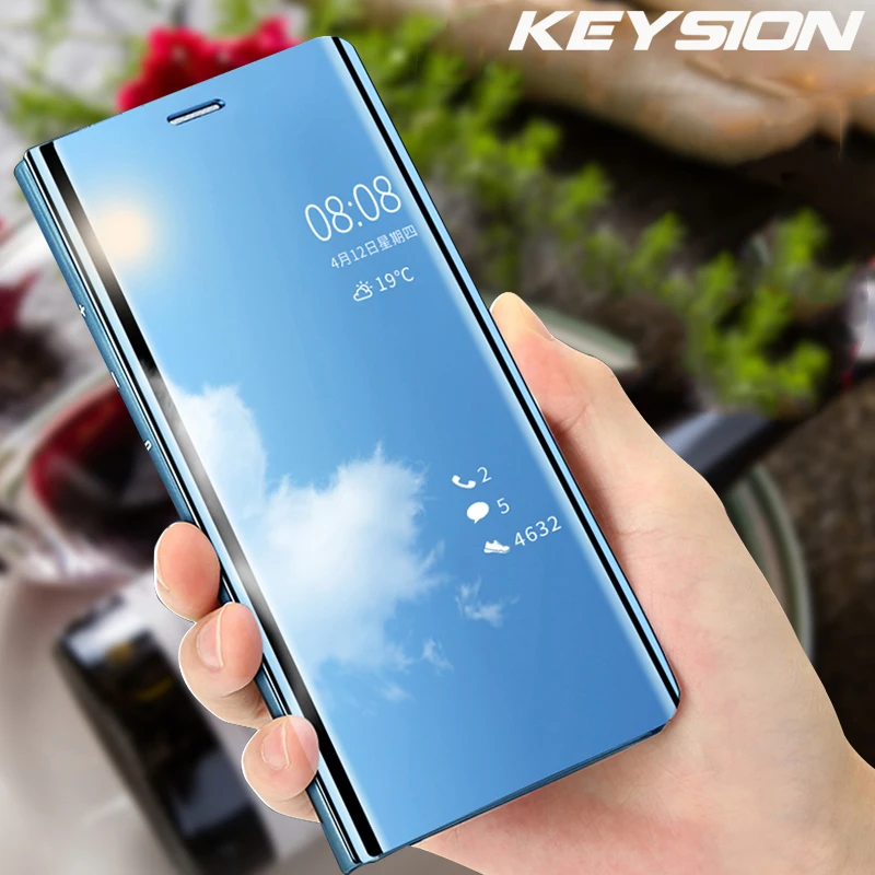 KEYSION зеркальный флип-чехол для iPhone XS XR Max 8X роскошная 360 полная крышка телефона X 6 6s