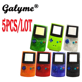 

5pcs/lot 7 Color Choose Plastic Case Repair Cover Boy Color Colorful Buttons Shell Fit GameboyColor Game Console Housing Shell