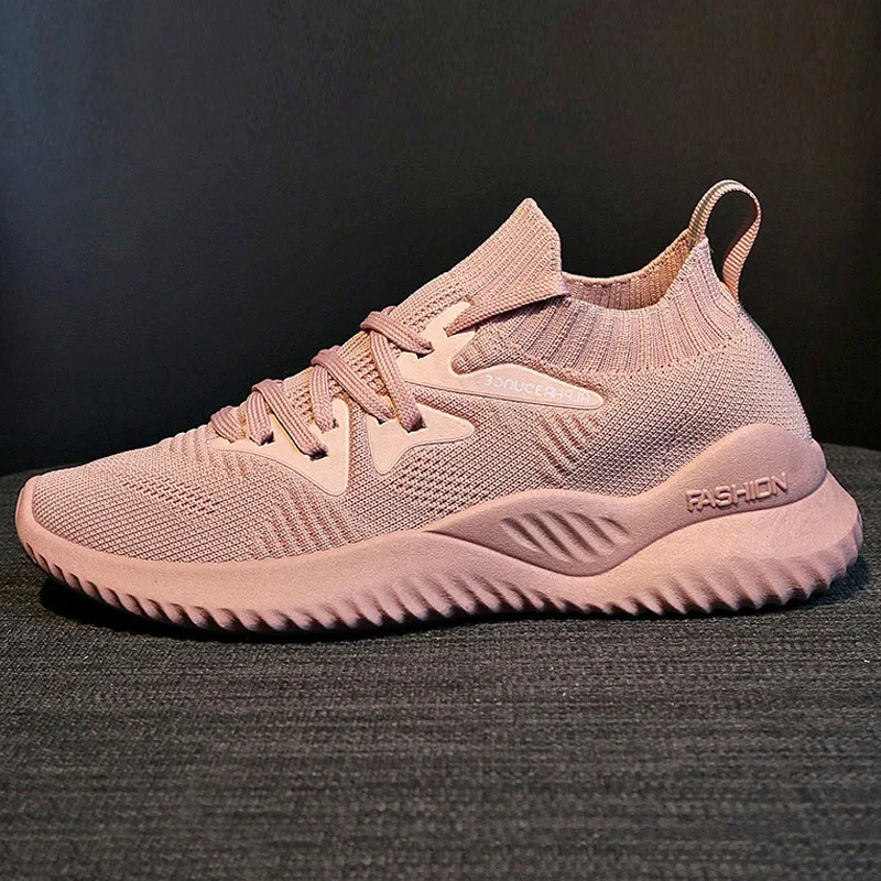 

Knitted Sneakers Girl Flat-bottom Fashion Versatile Socks Shoes Female Sneakers Running Shoe Women Casual Shoes Ladies Flat L14