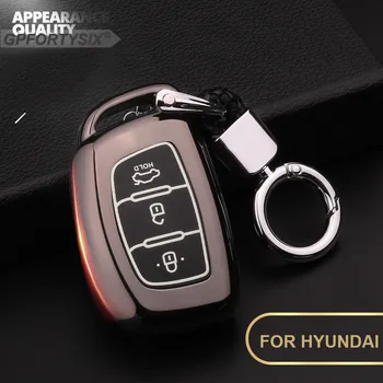 

Luminous Zinc alloy Car key case cover for Hyundai i10 i20 i30 HB20 IX25 IX35 IX45 hb20 Santa Fe Creta Solaris 2 smart key shell