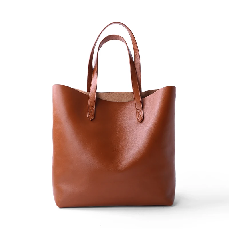 Женская сумка на плечо из натуральной кожи, женская сумка для покупок, Женская Студенческая классическая простая модная сумка для покупок, Повседневная сумка