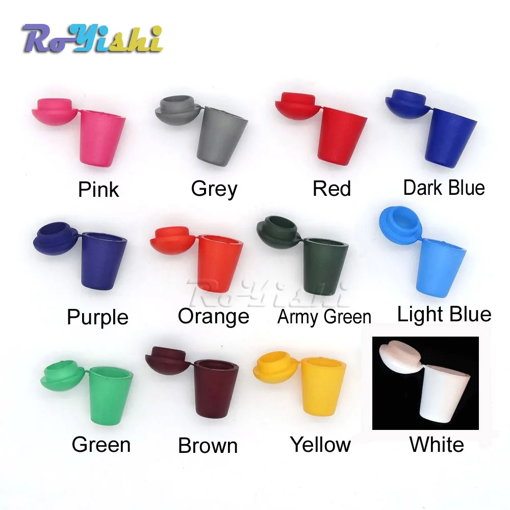 

12pcs/pack Colorful Cord Ends Bell Stopper With Lid Lock Plastic Toggle Clip For Paracord Clothes Bag Sports Wear Shoe
