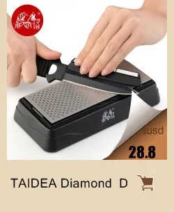 TAIDEA Diamond Double Side 360# 600# Knife Sharpening Stone Anti-slip Base Design With Shell Whetstone Sharpener T0831D h2